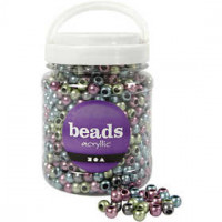 Perles Pony, d: 10 mm, la taille du trou 4 mm, 415 g, 700ml, env. 1000 pièce [HOB-61718]