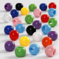 Perles Pony, d: 8 mm, la taille du trou 4 mm, 70 g, 125ml [HOB-618330]