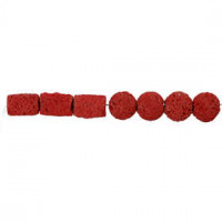 Perles en résine, dim. 24x38 + 31x22 mm, diamètre intérieur 2 mm, 7 assortis, corail [HOB-63104]