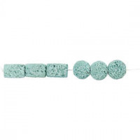 Perles en résine, dim. 24x38 + 31x22 mm, diamètre intérieur 2 mm, 7 assortis, vert menthe [HOB-63108]