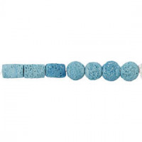 Perles en résine, dim. 24x38 + 31x22 mm, diamètre intérieur 2  mm, 7 assortis, pétrole [HOB-63109]