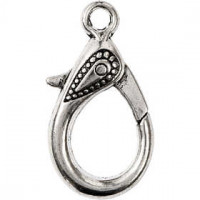 Mousqueton, L: 30 mm, la taille du trou 3 mm, argent antique, 4pièces [HOB-63252]