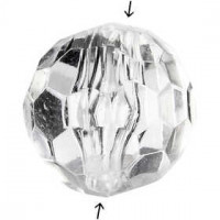 Perles acryliques, dim. 12 mm, la taille du trou 1,2 mm, brillant transparent, 77pièces [HOB-636890]