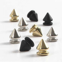 Rivets - Assortiment, d: 8 mm, h: 10 mm, 600 pièces, or, argent, noir [HOB-63853]