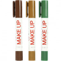 Maquillage Playcolor, brun clair, brun foncé, vert, camouflage, 3x5gr [HOB-76302]
