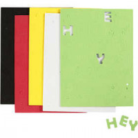 Feuilles de mousse EVA, dim. 2-2,3 cm, épaisseur 2 mm, 5flles, feuille 15x21 cm [HOB-769014]