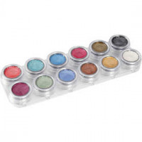 Palette de maquillage visage à base d'eau, couleurs nacrées, 12x2,5ml [HOB-77060]
