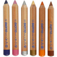 Crayons de maquillage, L: 9 cm, couleur extra, Couleurs miscibles, 6pièces [HOB-77202]