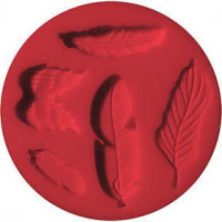 FIMO push mould, D: 7 cm, fetjers, 1pc