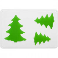 Moule décoratif, dim. 6+8+10 cm, dim 14,9x22 cm, sapins, 1pièce, profondeur 9 mm [HOB-78636]