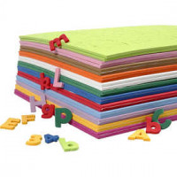 EVA chiffres & lettres en mousse, h: 20 mm, épaisseur 3 mm, Couleurs assorties, 24flles. ass. [HOB-79008]