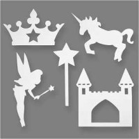 Conte de fée, h: 13,5-27,5 cm, l: 9,5-25 cm, 16pièces, 230 gr [HOB-95204]