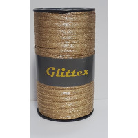 Curling Ribbon Glittex Gold Glitter 5mm x 50 meter (1 roll) [HV-GTX5GO]