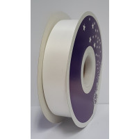 Curling Ribbon Polyseta Satin Look White 30mm x 91 meter (1 roll) [HV-POL30W]