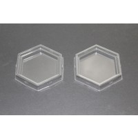 CLH3 Embouts de tube en cristal en forme d'hexagone (8.9 x 7.9 x 1.5 cm)