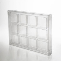 Boites à transparence cristalline pour confiseries artisanales par coffrets de 12.10,3 x 2 x 13,8cm (25 Pièces) [CNDY270]