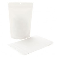 Stand Up Pouches Compostable Kraft White 14.9x8.9x23.2cm | 312 grams (100 pieces) [ZBGEK7W]