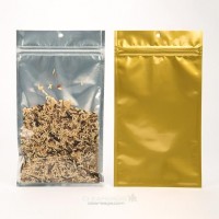 Sacs à barrière zip avec trou de suspension avec dos or métallisé 10.2 x 16.5 cm (100 pièces) [HZBB5CG]