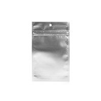Silver Metallized Hanging Zipper Barrier Bags 12.7 x 20.8 cm (100 Pieces) [HZBB6MS]