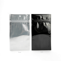 Black Backed Metallized Hanging Zipper Barrier Bags 7.6 x 11.4 cm (100 Pieces) [HZBB3CB]