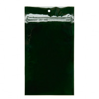 Sacs à barrière zip avec trou de suspension vert chasseur métallisé 92x127mm (100 Pieces) [HZBB4HG]