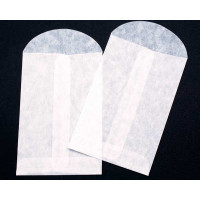 Enveloppes glassines avec collage au milieu 7.5x11.5cm (100 pièces) [G5]