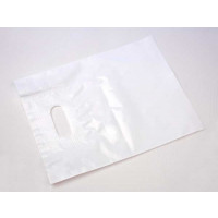 Sacs cabas renforcés Blanc 45 Micron LDPE 33 x 38.1cm (50 Pièces) [H1315WT4]