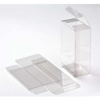 Boites cadeau plastique à transparence cristalline 6.7 x 3.8 x 11cm (25 Pièces) [FB126]