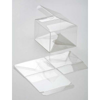 Boîtier cadeau à transparence cristalline avec fond pop up  8.9 x 8.3 x 6cm  (25 Pièces)  [PLB115]