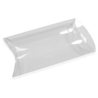 Petites boites berlingot à transparence cristalline 5.1 x 1.9 x 13.3cm (Crochet pour suspension optionnel) (25 Pièces) [PB262]