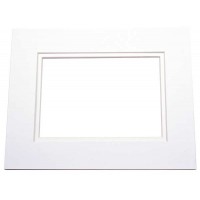 Double Passe Partout Blanc éclatant/Blanc éclatant 19.25 x 28.75cm pour le découpage intérieur. 30.5 x 40.6cm (25 Pièces) [MD30026]