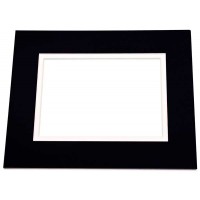Double Passe Partout Noir/Blanc éclatant 19.25 x 28.75cm pour le découpage intérieur. 30.5 x 40.6cm (25 Pièces) [MD30073] EN VENTE JUSQU'À EPUISEMENT DES STOCKS !