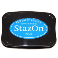 Tampon encreur bleu azur StazOn