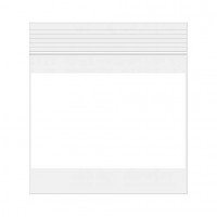 sachets zip avec fenêtre d'écriture blanche en Polyéthylène à basse densité 10,2 x 10,2cm (100 Pièces) [2WE44]