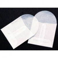 Enveloppes glassines avec collage au milieu 5.5x5.5cm (100 pièces) [G8]
