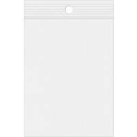 Sachets zip à transparence cristalline 100 Micron avec rond pour suspension 7,6 x 30,5cm (100 Pièces) [Z4R312]