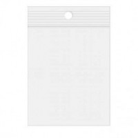 Sacs zip transparents en polyéthylène basse densité avec rond pour suspension 10,2 x 15,2cm (100 Pièces) [4PR46]