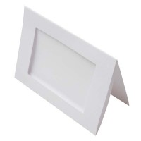  Carte passe-partout blanche avec découpage rectangulaire intérieur de 8 x 12cm pour photos ou impressions de 10 x 12.5cm. 240g 13.0 x 17.8cm (25 Pièces) [PJ00111]
