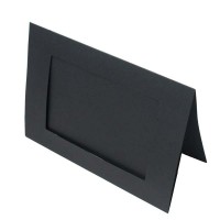 Carte passe-partout noir avec découpage rectangulaire intérieur de 8 x 12cm pour photos ou impressions de 10 x 15cm. 240g 13.0 x 17.8cm (25 Pièces) [PJ02111]
