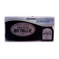 Set tampon encreur argent métallique StazOn avec recharge 1 Pièce) [SZ-000-192]