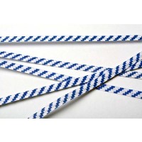 Papier Armé - lien à rayures blanc/ bleu 15.2 x .4cm (1000 Pièces) [TT6WBS]