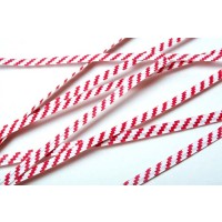 Papier Armé - lien à rayures blanc/ rouge 15.2 x .4cm (1000 Pièces) [TT6WRS]