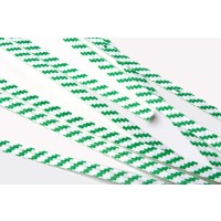 Papier Armé - lien à rayures blanc/ vert 15.2 x .4cm (1000 Pièces) [TT6WGS]