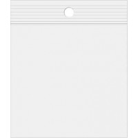 Sacs zip à transparence cristalline avec rond pour suspension 20,3 x 30,5cm (100 Pièces) [ZR812]
