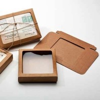 Kit de boites à fenêtre kraft 12.4 x 2.2 x 16.8cm (25 Pièces) [WKRS267]