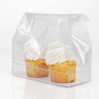 Sachets à Cupcake pour doubles minis cupcakes avec fond en papier 12.7 x 5.7 x 12.7cm (100 pièces) [CBG9]