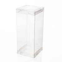 Boite cadeau carré à transparence cristalline 5.4 x 5.4 x 15.2cm (25 Pièces) [CTSS26]