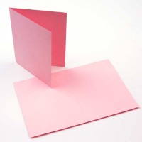 Carte "Basis" Vierge Rose 14.0 x 10.8cm (50 pièces) [PC204]
