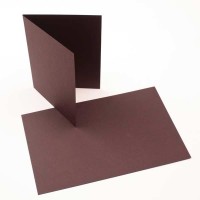 Carte "Basis" Vierge Marron 14.0 x 10.8cm (50 pièces) [PC212]