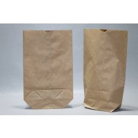 Sac en papier kraft marron avec fond en X - 70 grammes (contenance 1kg) 16.5x26 cm (100 pièces) [PAK1616]